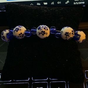 Blue Ceramic Floating Bracelet